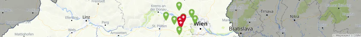 Kartenansicht für Apotheken-Notdienste in der Nähe von Judenau-Baumgarten (Tulln, Niederösterreich)
